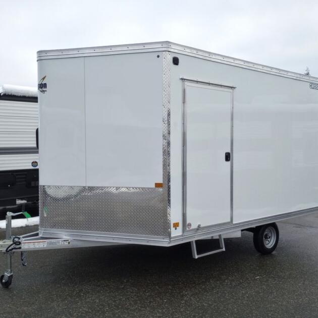 2024 Mission Trailers 101x12 Aluminum 2 Place Crossover 3.0 w/Side X Side Pkg, Rear Canopy