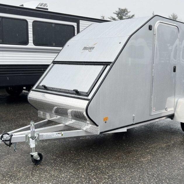2024 Mission Trailers 60x12 Aluminum Single Place Crossover w/Galvanized Package, Rear Canopy