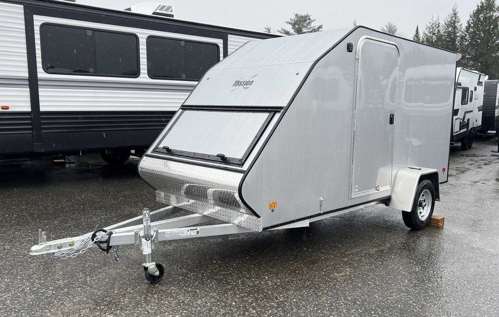 2024 Mission Trailers 60x12 Aluminum Single Place Crossover w/Galvanized Package, Rear Canopy